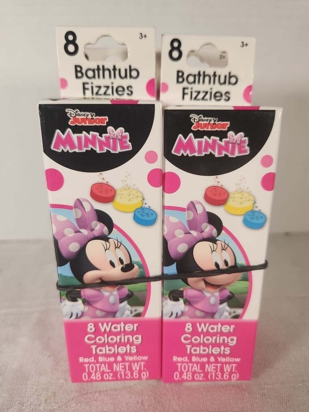 Lot of Disney Minnie Mouse Childrens Water Coloring Bathtub 8 Bath Fizzies x 4